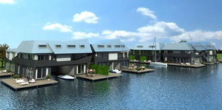 Illustration for article titled Modern Boat Homes to Survive Rising Sea Level